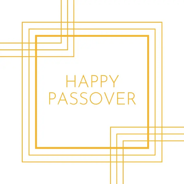 Happy Passover white modern-geometric-&-linear