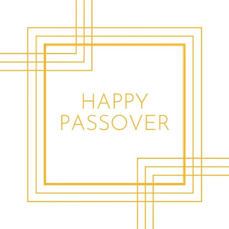 Happy Passover white modern-geometric-&-linear