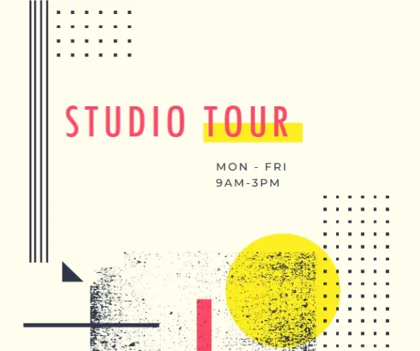 Studio audience yellow modern-geometric-&-linear