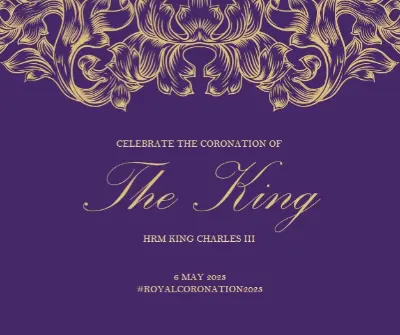 A coronation fit for a king purple modern-simple