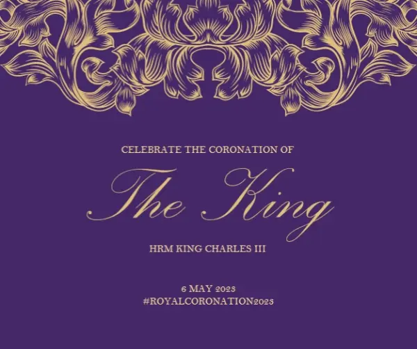 A coronation fit for a king purple modern-simple