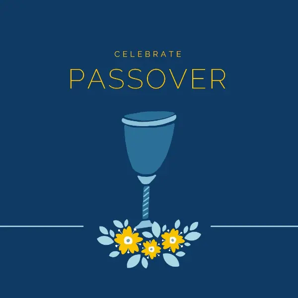 Celebrating Passover blue whimsical-color-block