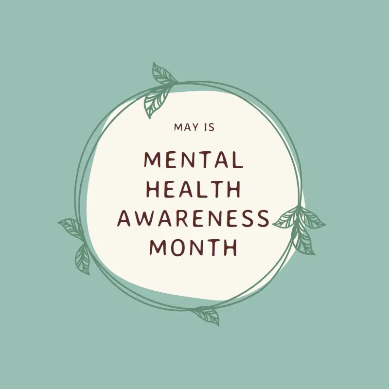 Honor mental health awareness green organic-simple