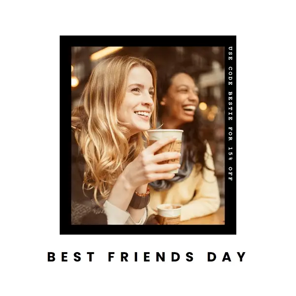 BFFs forever white modern-simple