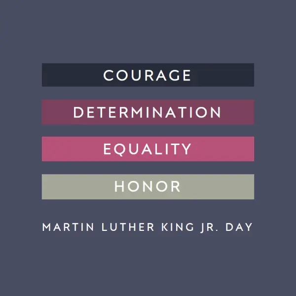 Honoring Martin Luther King purple modern-simple