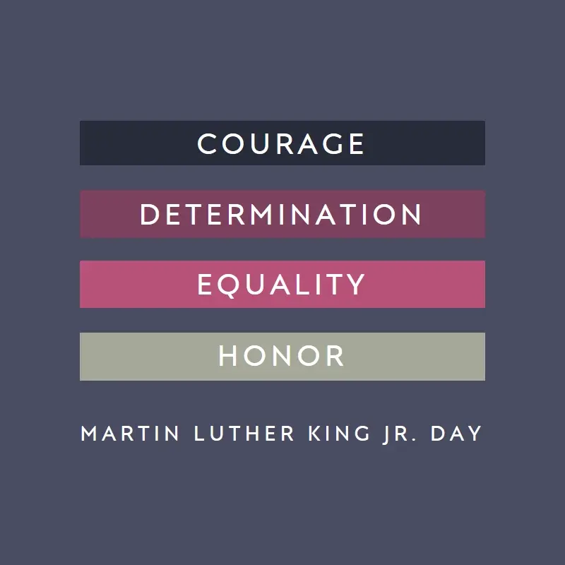 Honoring Martin Luther King purple modern-simple