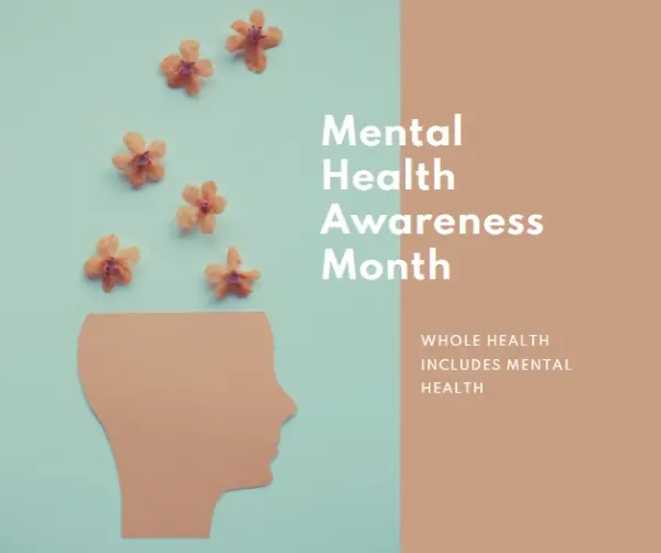 Mental Health Awareness Month brown modern-simple