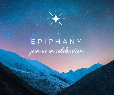 Epiphany celebration blue modern-simple