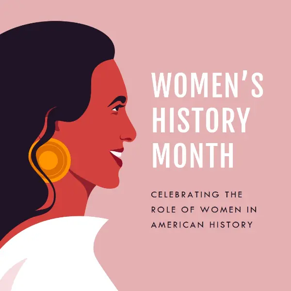 Celebrating Women's History Month pink modern-color-block