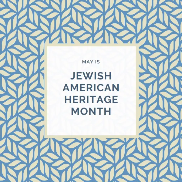 Celebrating Jewish American Heritage blue modern-simple