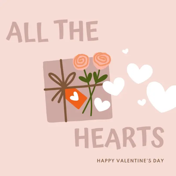 All the hearts pink whimsical-color-block