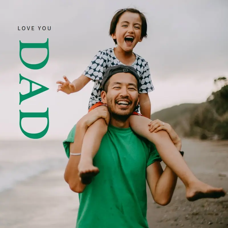 Loving dad gray modern-simple