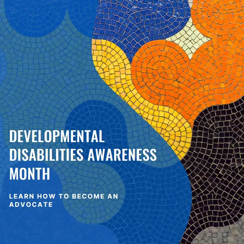 Raise Developmental Disabilities Awareness blue modern-simple