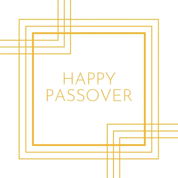 Happy Passover white modern-geometric-&-linear