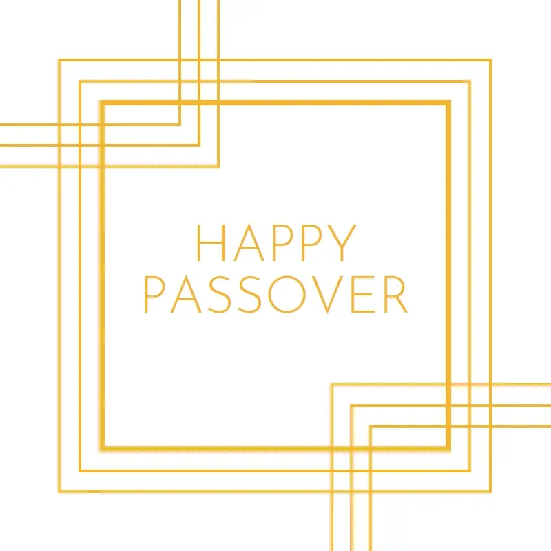 Happy Passover white modern-geometric-&-linear