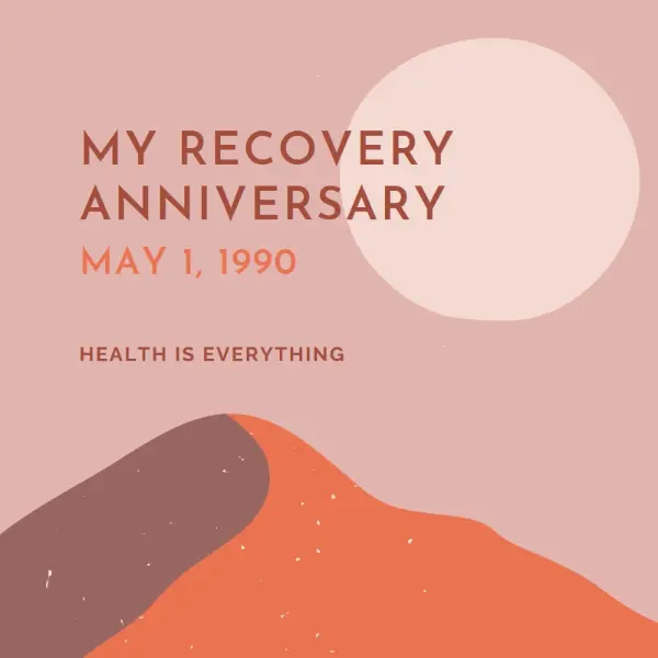 My recovery anniversary pink organic-boho