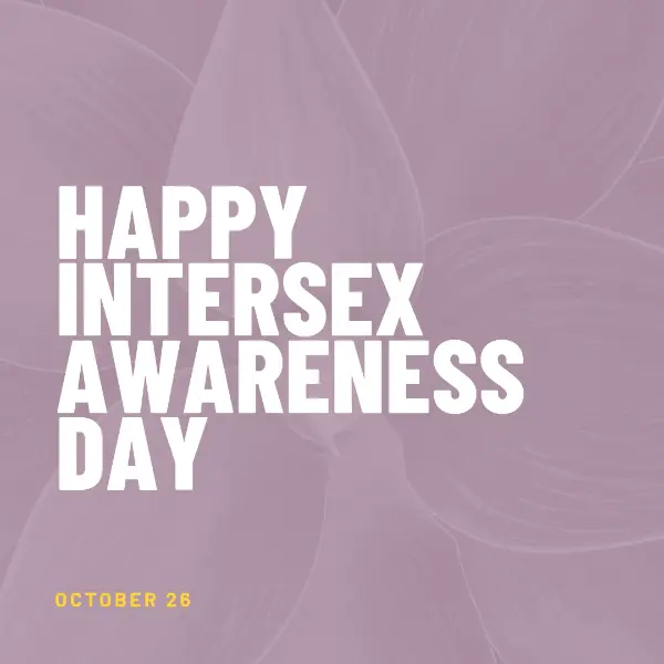 Happy Intersex Awareness Day purple modern-bold