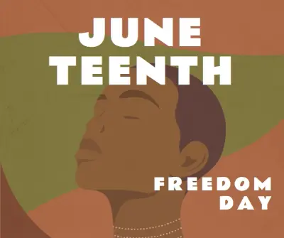 Honoring Juneteenth brown modern-color-block