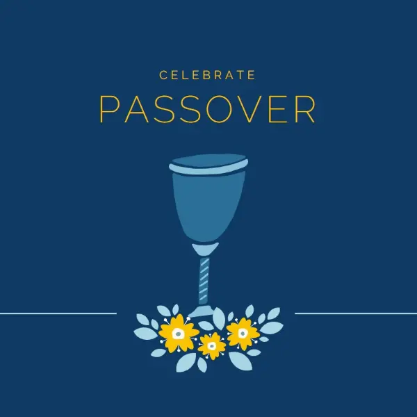 Celebrating Passover blue whimsical-color-block