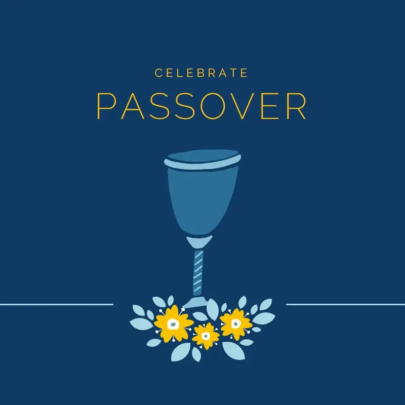 Celebrating Passover blue whimsical-color-block