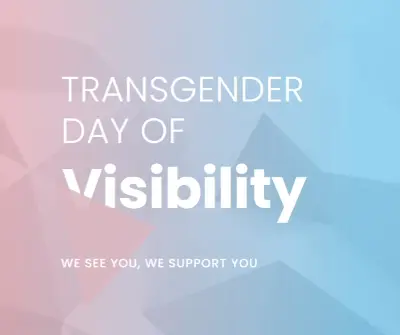 Trans Day of Visibility blue modern-geometric-&-linear