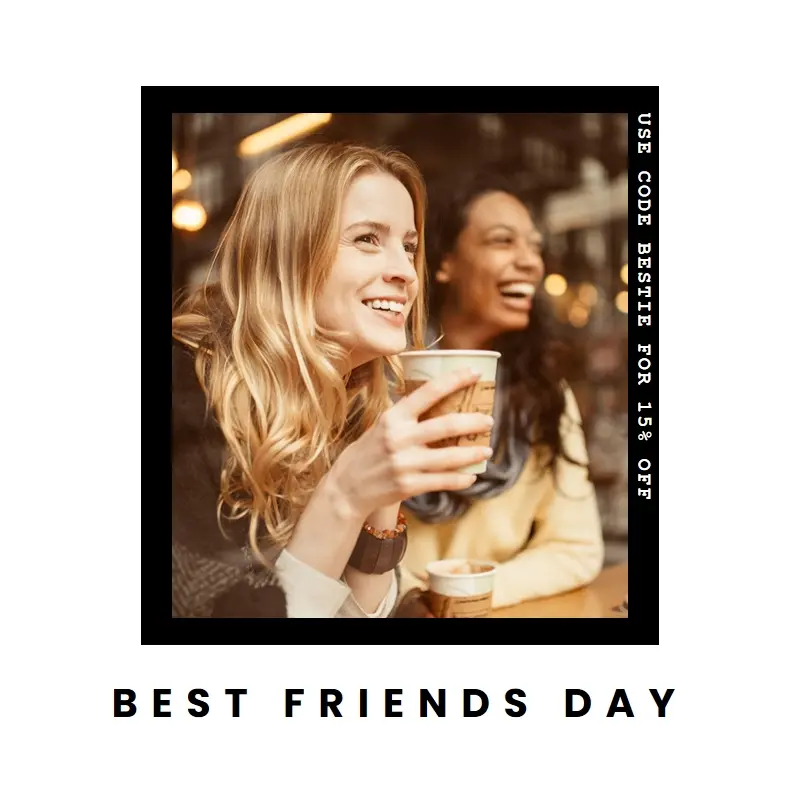 BFFs forever white modern-simple