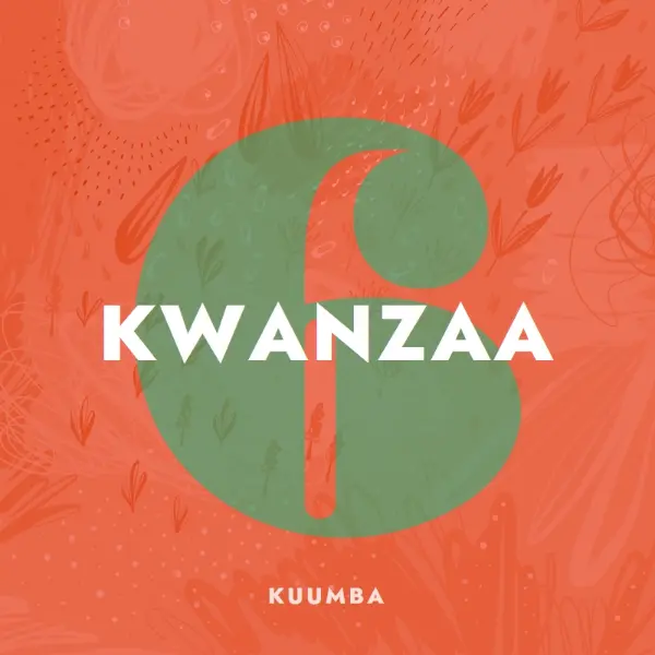 Celebrate the sixth day of Kwanzaa orange organic-simple