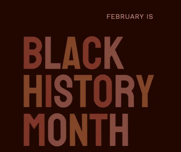 Celebrating Black History Month brown modern-bold