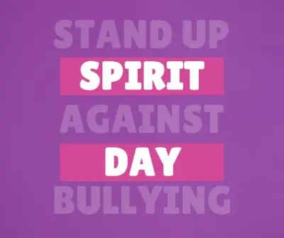 Stand up against bullying purple modern-bold