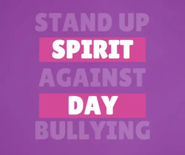 Stand up against bullying purple modern-bold