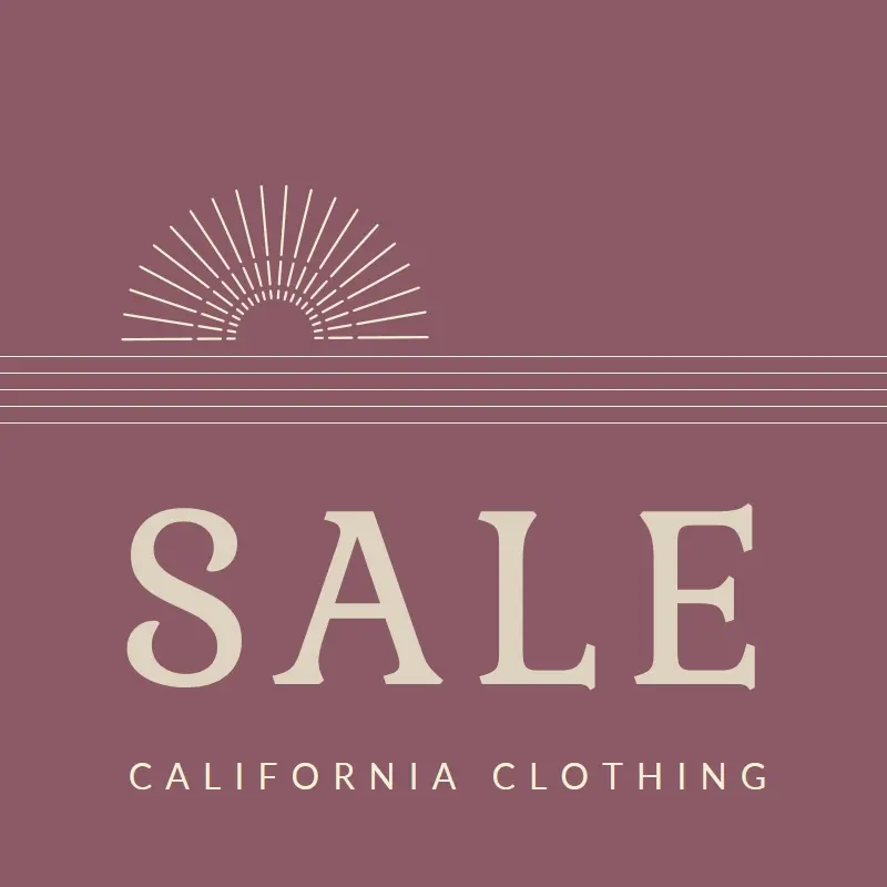 Sale on the horizon red organic-simple