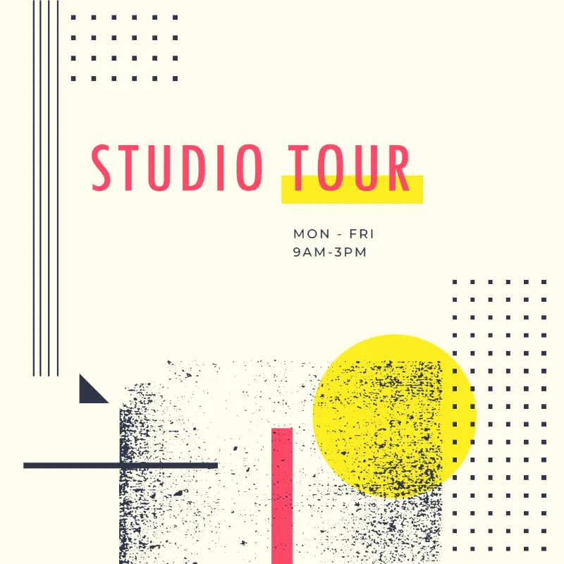 Studio audience yellow modern-geometric-&-linear