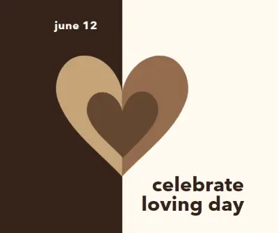 Celebrate Loving Day brown modern-simple