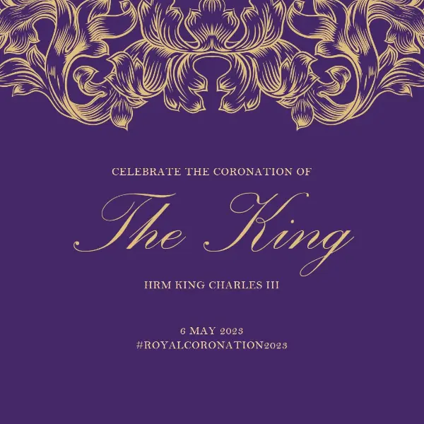 A coronation fit for a king purple modern-simple