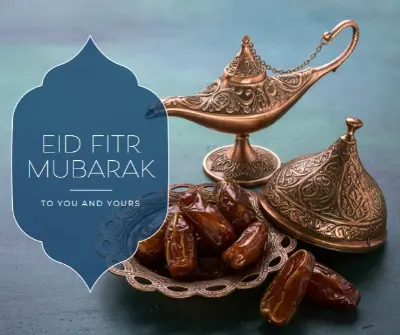 Eid al-Fitr Mubarak to you and yours blue organic-boho