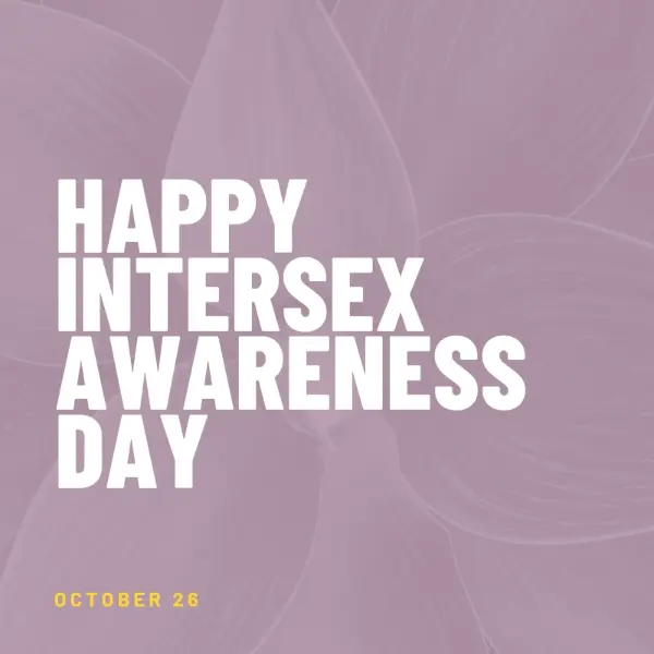 Happy Intersex Awareness Day purple modern-bold