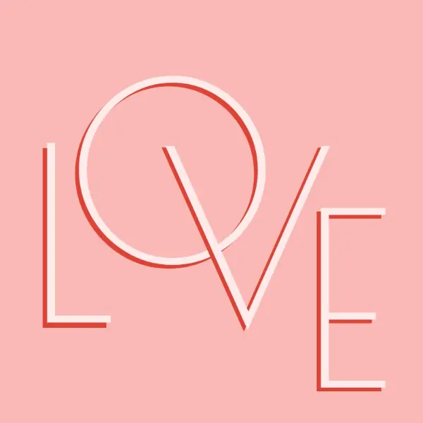 Love letters pink organic-boho