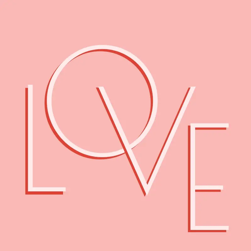 Love letters pink organic-boho