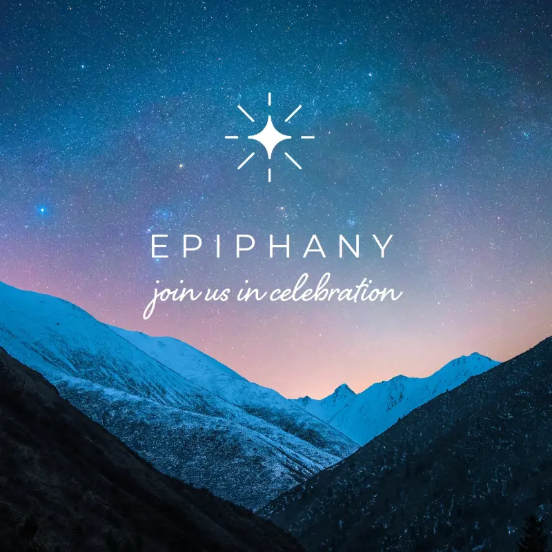 Epiphany celebration blue modern-simple