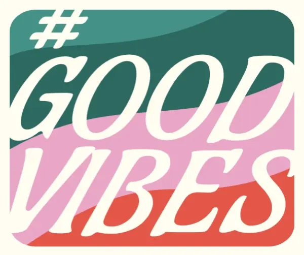 Subscribe to good vibes green vintage-retro