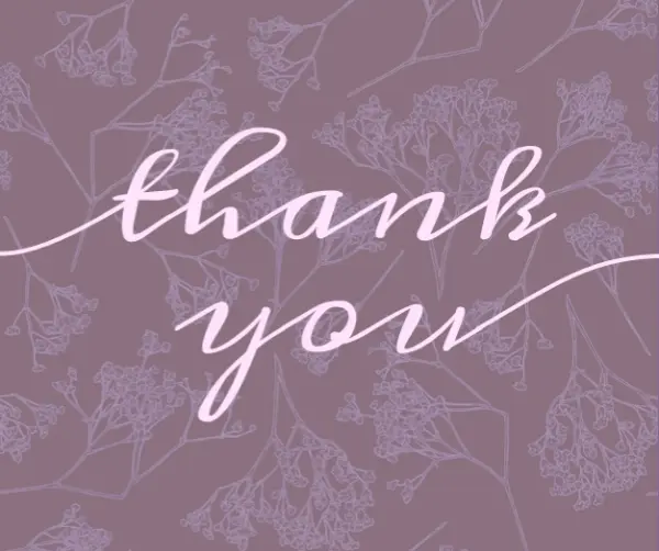 Thank hue purple vintage-botanical