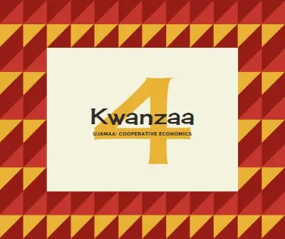 Cooperative economics for Kwanzaa red modern-geometric-&-linear