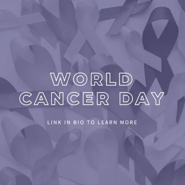 World Cancer Day purple modern-simple