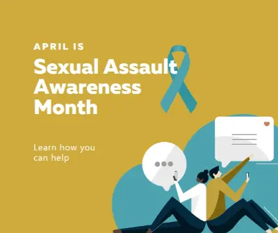 Sexual assault awareness yellow modern-color-block