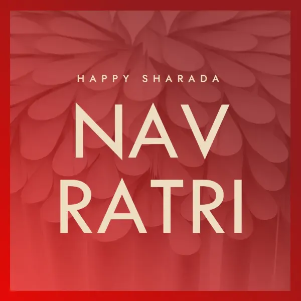 Happy Sharada Navaratri red modern-simple