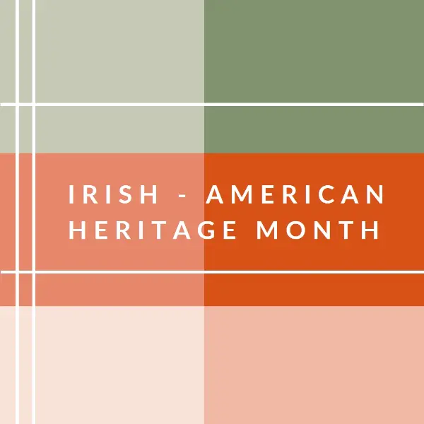 Celebrating Irish American Heritage Month orange modern-geometric-&-linear