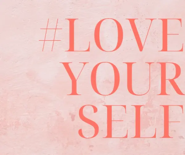 Love yourself pink modern-simple