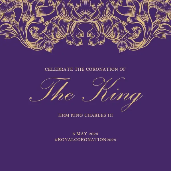 A coronation fit for a king purple modern-simple