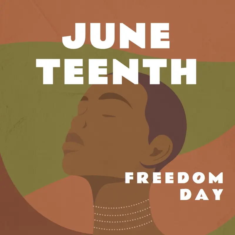 Honoring Juneteenth brown modern-color-block