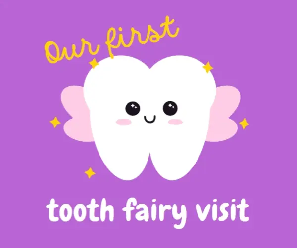 First brush with the tooth fairy purple whimsical-color-block